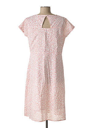 Rochie midi imprimeu floral mâneci scurte portocalie L'ATELIER D'ANNA femeie