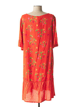 Rochie midi imprimeu floral portocalie AGATHE & LOUISE femeie