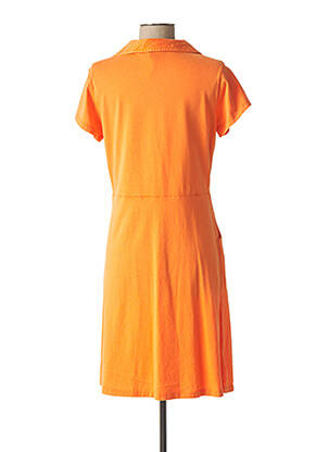 Rochie midi mâneci scurte mâneci scurte portocalie L'ATELIER D'ANNA femeie