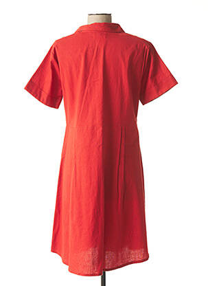Rochie midi mâneci scurte mâneci scurte portocalie AGATHE & LOUISE femeie