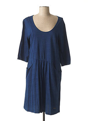 Rochie midi mâneci 3/4 mâneci 3/4 albastru L'ATELIER D'ANNA femeie