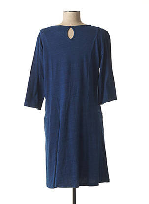 Rochie midi mâneci 3/4 mâneci 3/4 albastru L'ATELIER D'ANNA femeie