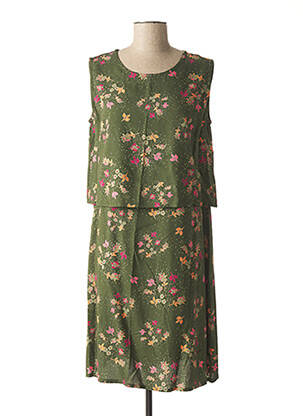 Rochie midi imprimeu floral fără mâneci verde AGATHE & LOUISE femeie