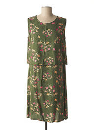 Rochie midi imprimeu floral fără mâneci verde AGATHE & LOUISE femeie