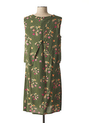Rochie midi imprimeu floral fără mâneci verde AGATHE & LOUISE femeie