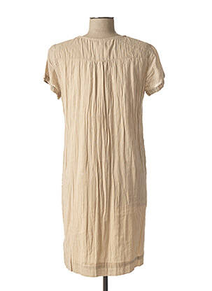 Rochie midi mâneci scurte mâneci scurte bej AGATHE & LOUISE femeie