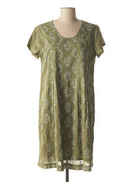 Rochie midi imprimeu floral mâneci scurte verde AGATHE & LOUISE femeie