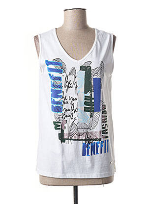 Maiou serigrafie fără mâneci albastru AGATHE & LOUISE femme