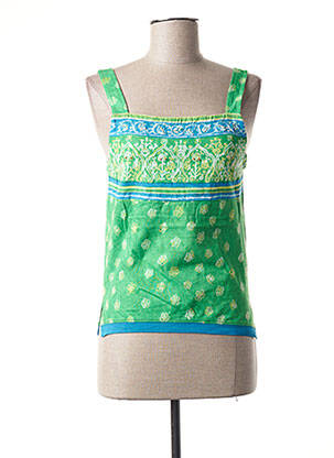 Top guler pătrat bretele subțiri verde JAC JAC femme