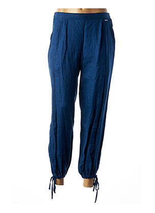 Pantalon drept talie elastică albastru AGATHE & LOUISE femeie