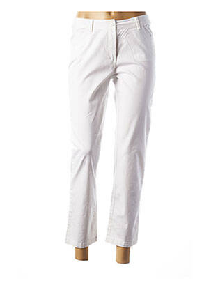Pantalon 7/8 țesătură poplin alb AGATHE & LOUISE femeie