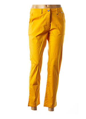 Pantalon slim talie elastică galben AGATHE & LOUISE femeie