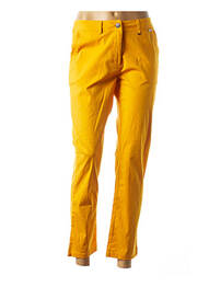 Pantalon slim talie elastică galben AGATHE & LOUISE femeie