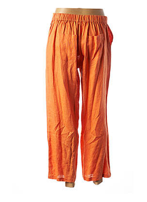 Pantalon drept talie elastică portocalie AGATHE & LOUISE femeie