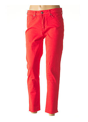 Pantalon 7/8 elasticitate talie joasă roșu FIVE femeie