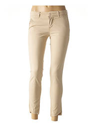 Pantalon 7/8 elasticitate talie joasă bej FIVE femme