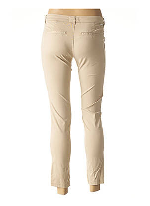 Pantalon 7/8 elasticitate talie joasă bej FIVE femeie