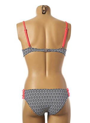 Costum de baie din două piese elasticitate top sutien modelat negru LPB femeie