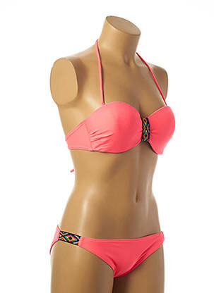 Costum de baie din două piese elasticitate top sutien push-up roz DAG ADOM femeie