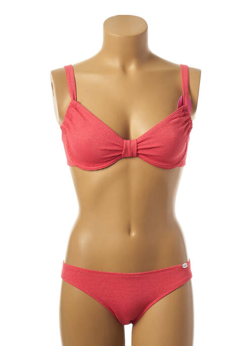 Costum de baie din două piese roz PLAGE DU SUD femeie