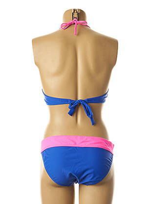 Costum de baie din două piese elasticitate top sutien push-up albastru LES P'TITES BOMBES femeie