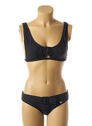 Costum de baie din două piese elasticitate top sutien modelat negru BORABORA femeie