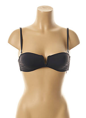 Sutien de costum de baie elasticitate top sutien modelat negru KIWI femeie