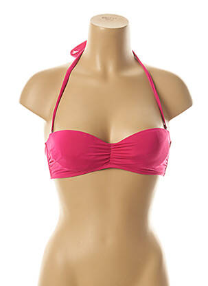 Sutien de costum de baie bretele elastice detașabile roz KIWI femeie