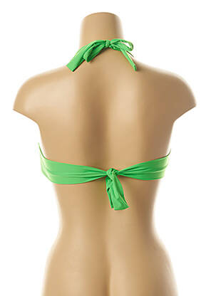 Sutien de costum de baie închidere cu legături de legat top sutien modelat verde KIWI femeie