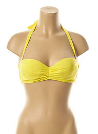 Sutien de costum de baie bretele elastice detașabile top sutien modelat galben KIWI femeie