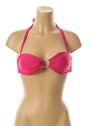 Sutien de costum de baie elasticitate top sutien modelat roz KIWI femeie