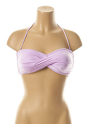 Sutien de costum de baie bretele elastice detașabile top sutien modelat violet SEAFOLLY femme