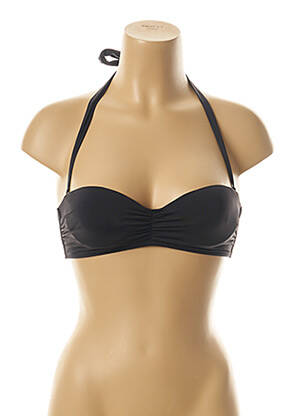 Sutien de costum de baie elasticitate top sutien modelat negru KIWI femeie