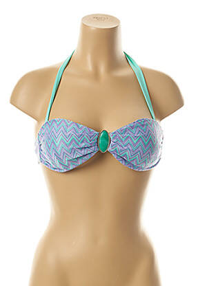 Sutien de costum de baie închidere cu legături de legat top sutien modelat verde KIWI femeie