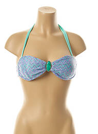 Sutien de costum de baie închidere cu legături de legat top sutien modelat verde KIWI femeie