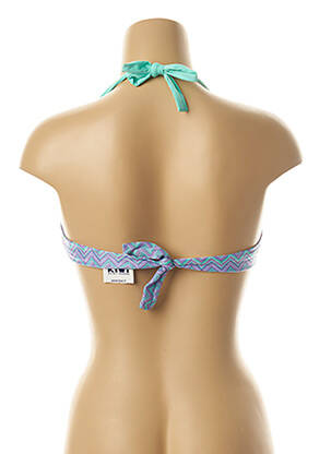Sutien de costum de baie închidere cu legături de legat top sutien modelat verde KIWI femeie