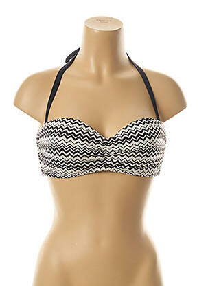 Sutien de costum de baie elasticitate top sutien modelat negru KIWI femeie