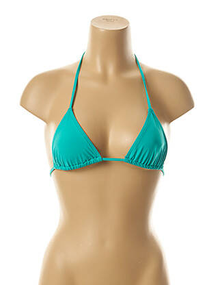 Sutien de costum de baie elasticitate top triunghiuri verde KIWI femeie