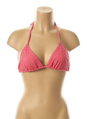 Sutien de costum de baie elasticitate top triunghiuri roz KIWI femeie