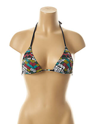Sutien de costum de baie elasticitate top triunghiuri negru KIWI femeie