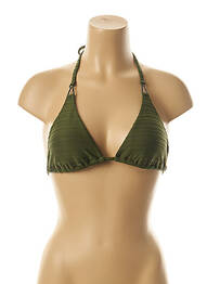 Sutien de costum de baie închidere cu legături de legat verde MOONTIDE femeie