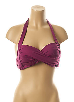 Sutien de costum de baie închidere cu legături de legat top sutien push-up violet SEAFOLLY femeie