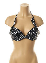 Sutien de costum de baie bretele elastice reglabile top sutien push-up negru BRIGITTE BARDOT femeie