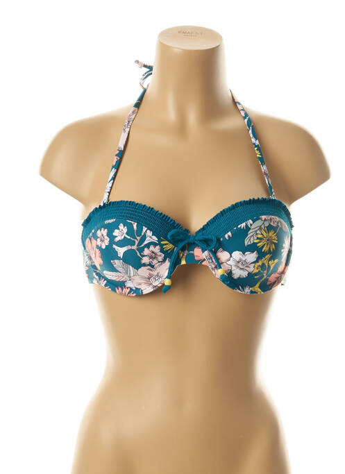 Sutien de costum de baie bretele elastice detașabile top sutien modelat albastru YSABEL MORA femme