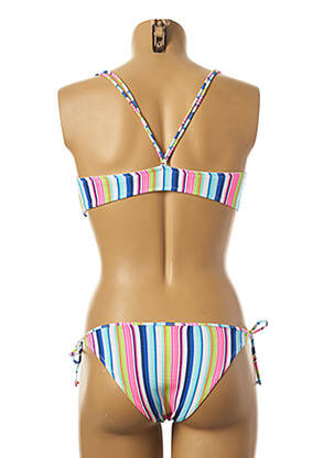 Costum de baie din două piese elasticitate top bentiță albastru BORABORA femeie