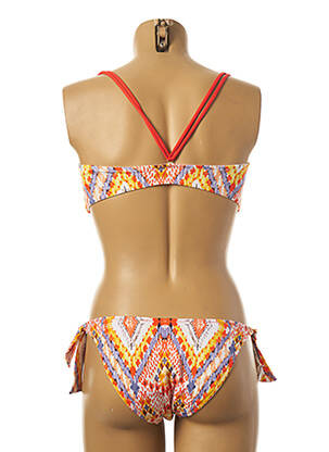 Costum de baie din două piese elasticitate top bentiță portocalie BORABORA femeie