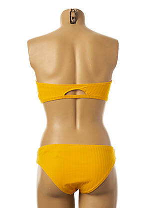 Costum de baie din două piese elasticitate top bentiță galben BORABORA femeie