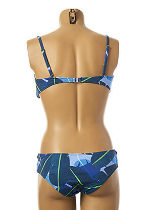 Costum de baie din două piese elasticitate top bentiță albastru BORABORA femeie