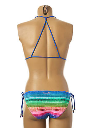 Costum de baie din două piese elasticitate top triunghiuri albastru BORABORA femeie