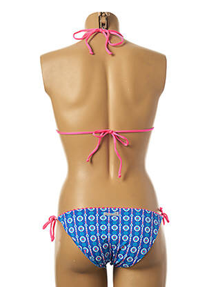 Costum de baie din două piese elasticitate top triunghiuri albastru BORABORA femeie